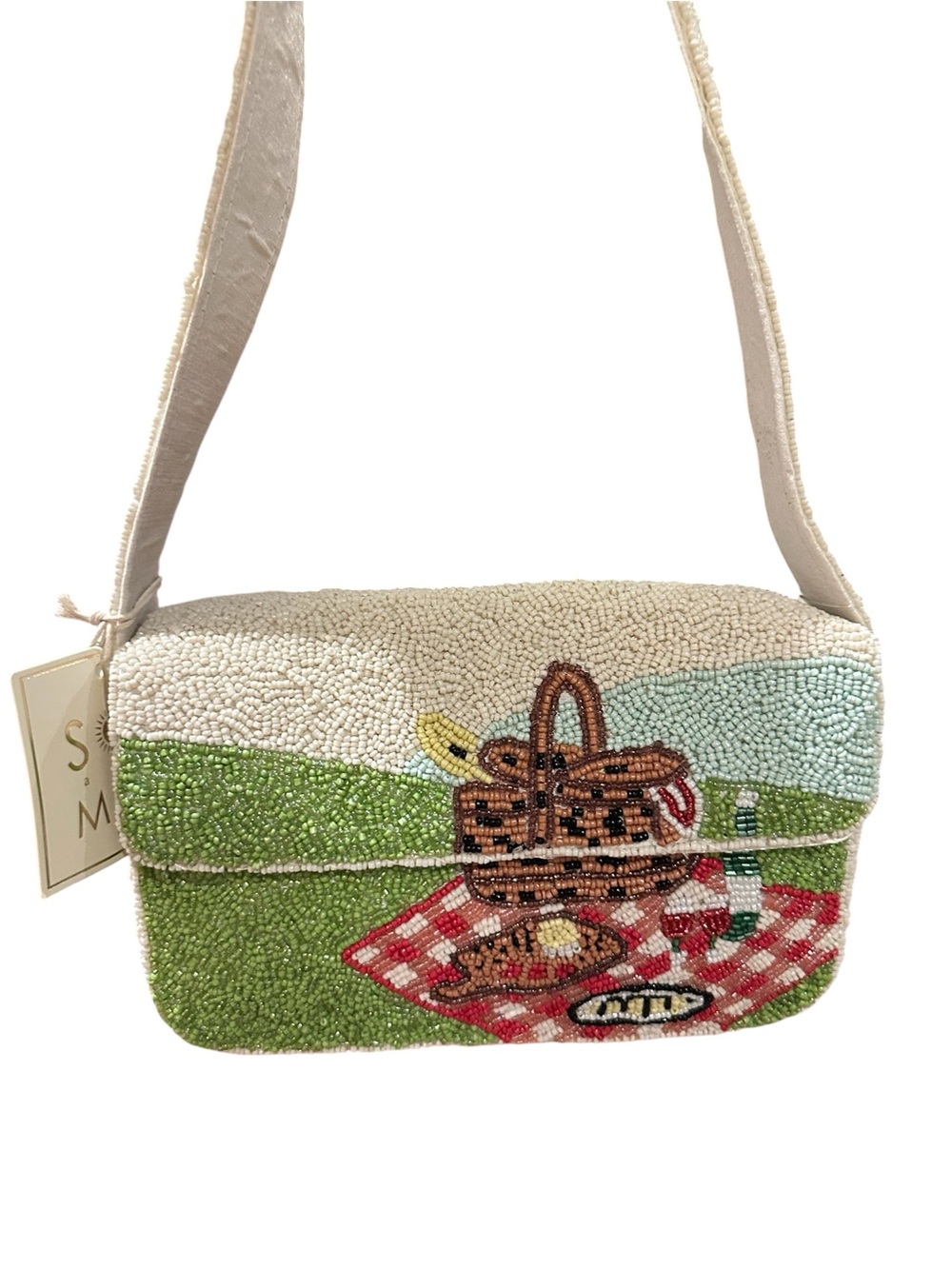 NEW Release Beaded Picnic Scene Bag by Sol and Mer